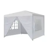 Partytent 3x3 - wit - metalen constructie - met ramen