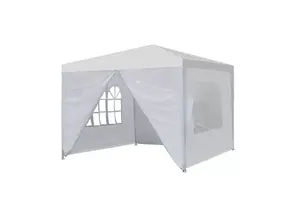 Partytent 3x3 - wit - metalen constructie - met ramen