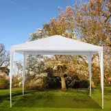 Partytent 3x3 - wit - metalen constructie - met ramen