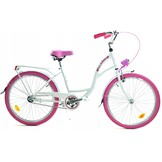 Meisjesfiets - 24 inch - zeer robuust - roze wit