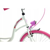 Meisjesfiets - 24 inch - zeer robuust - roze wit