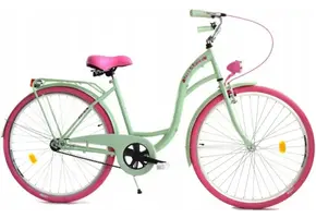 Meisjesfiets - 26 inch - stadsfiets - mintgroen roze
