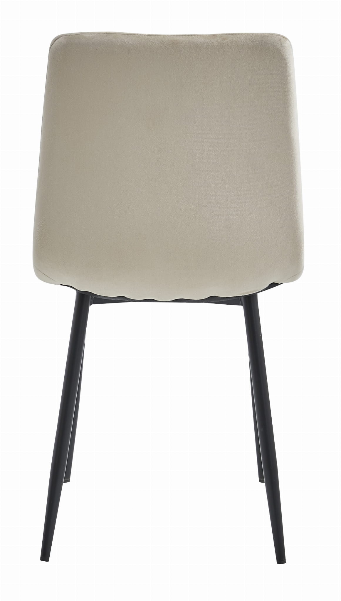 Fluwelen eetkamerstoel - 3 stuks - beige - 90 x 43 x 51 cm