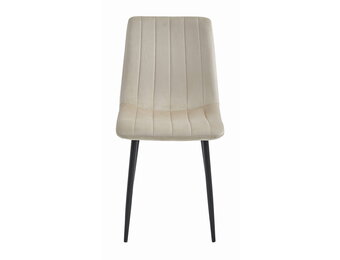 Velvet eetkamerstoel - 4 stuks - beige - 90x43x51 cm
