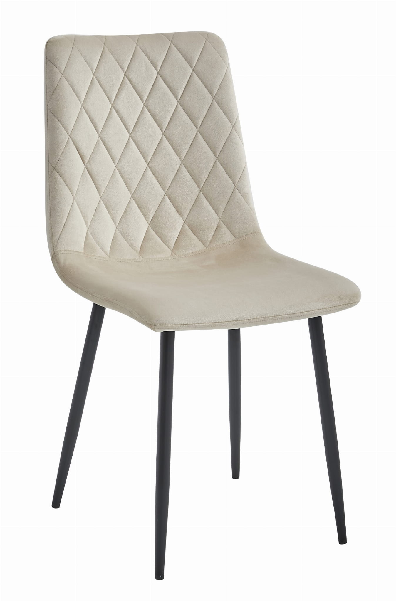 Stoel fluweel - 3 stuks - beige - zelfmontage