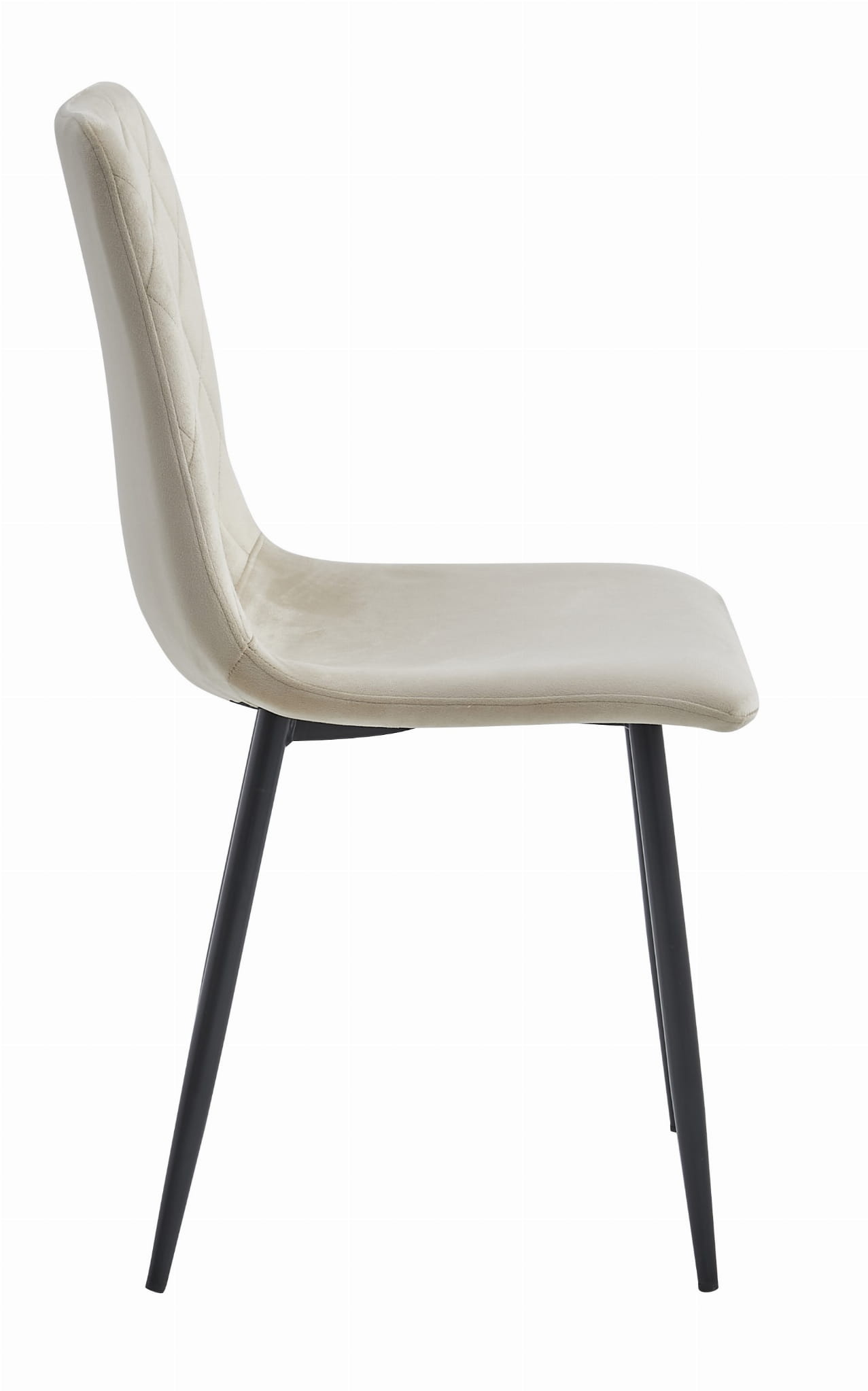 Stoel fluweel - 3 stuks - beige - zelfmontage