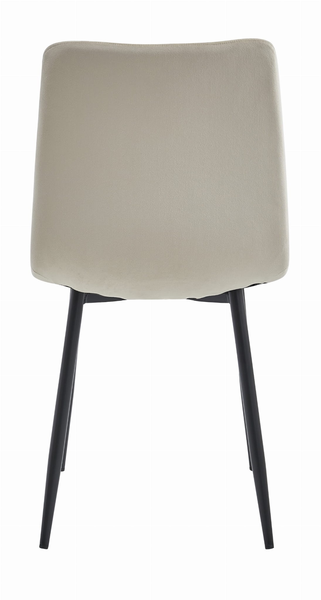Stoel fluweel - 3 stuks - beige - zelfmontage