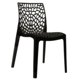 Design eetkamerstoelen - set van 2 - zwart - 80 cm hoogte