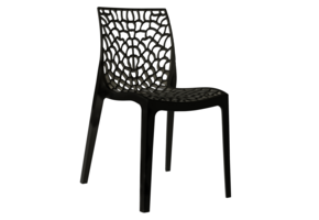 Design eetkamerstoelen - set van 2 - zwart - 80 cm hoogte