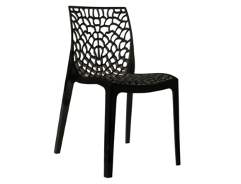 Design eetkamerstoelen - set van 2 - zwart - 80 cm hoogte