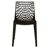 Design eetkamerstoelen - set van 2 - zwart - 80 cm hoogte