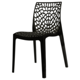 Design eetkamerstoelen - set van 2 - zwart - 80 cm hoogte