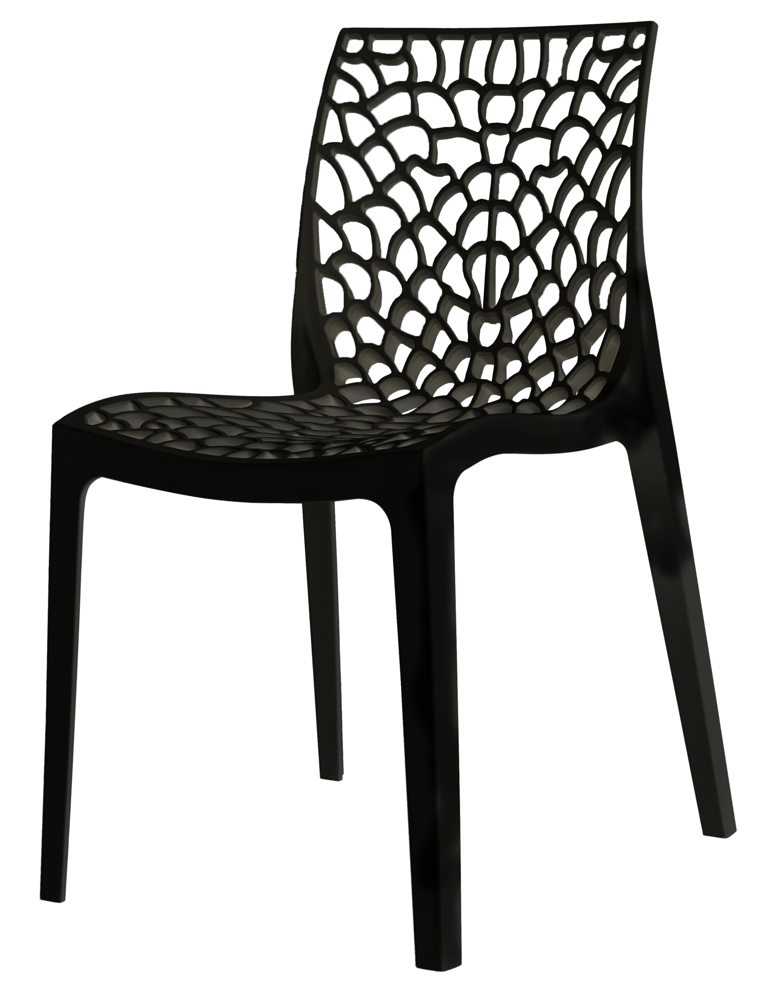 Design eetkamerstoelen - set van 2 - zwart - 80 cm hoogte