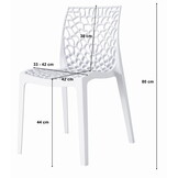 Design eetkamerstoelen - set van 2 - zwart - 80 cm hoogte
