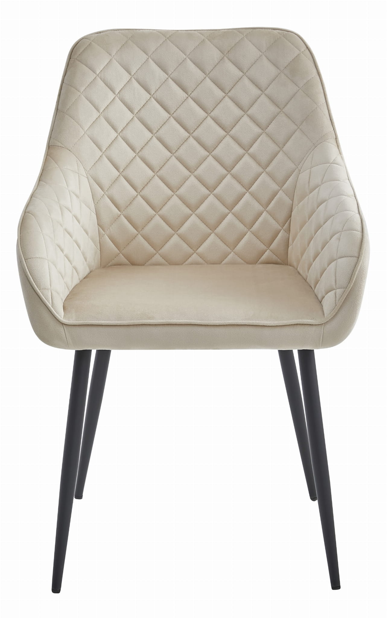 Velvet eetkamerstoel - beige - 91x58x54.5 cm - zelfmontage