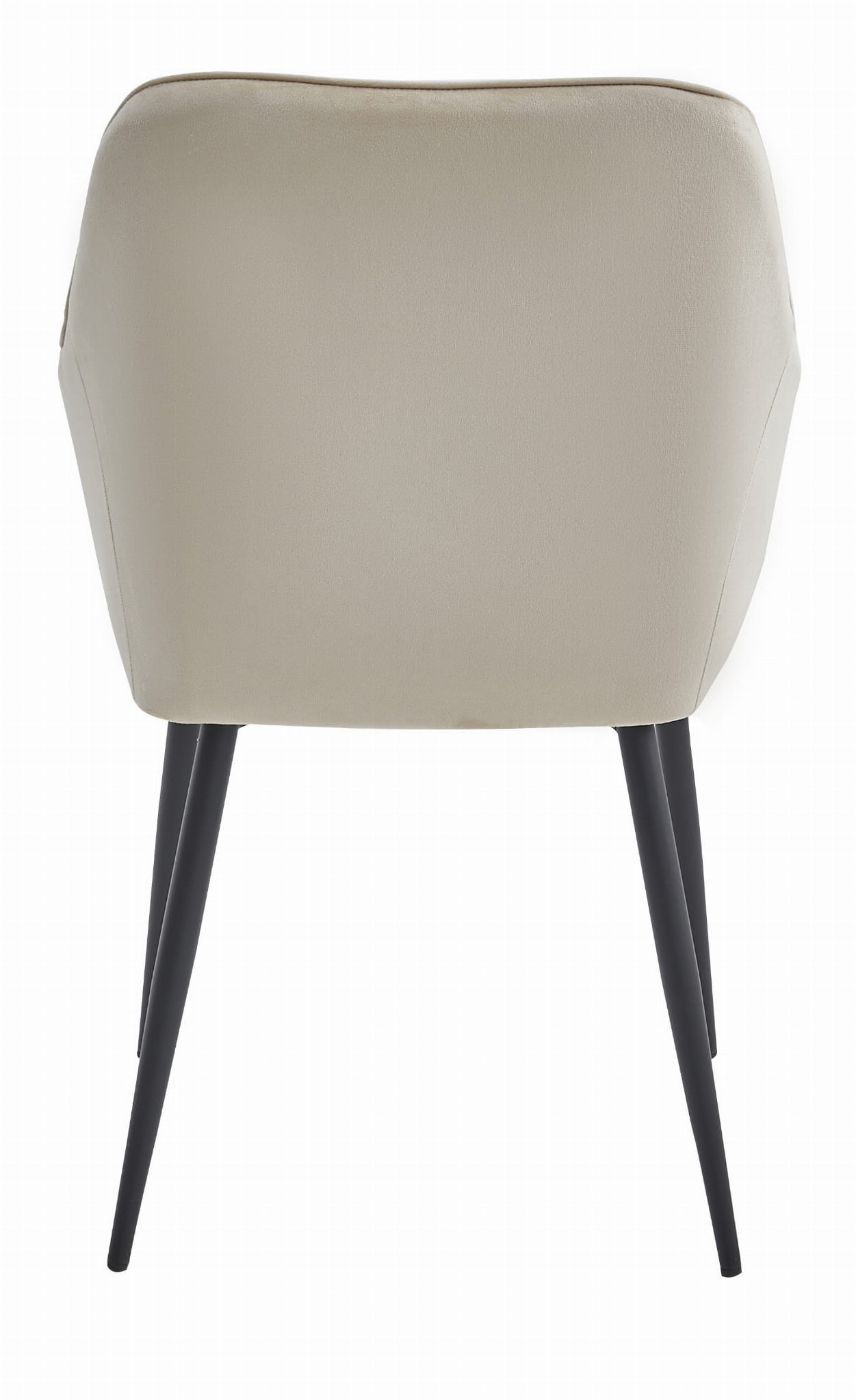Velvet eetkamerstoel - beige - 91x58x54.5 cm - zelfmontage