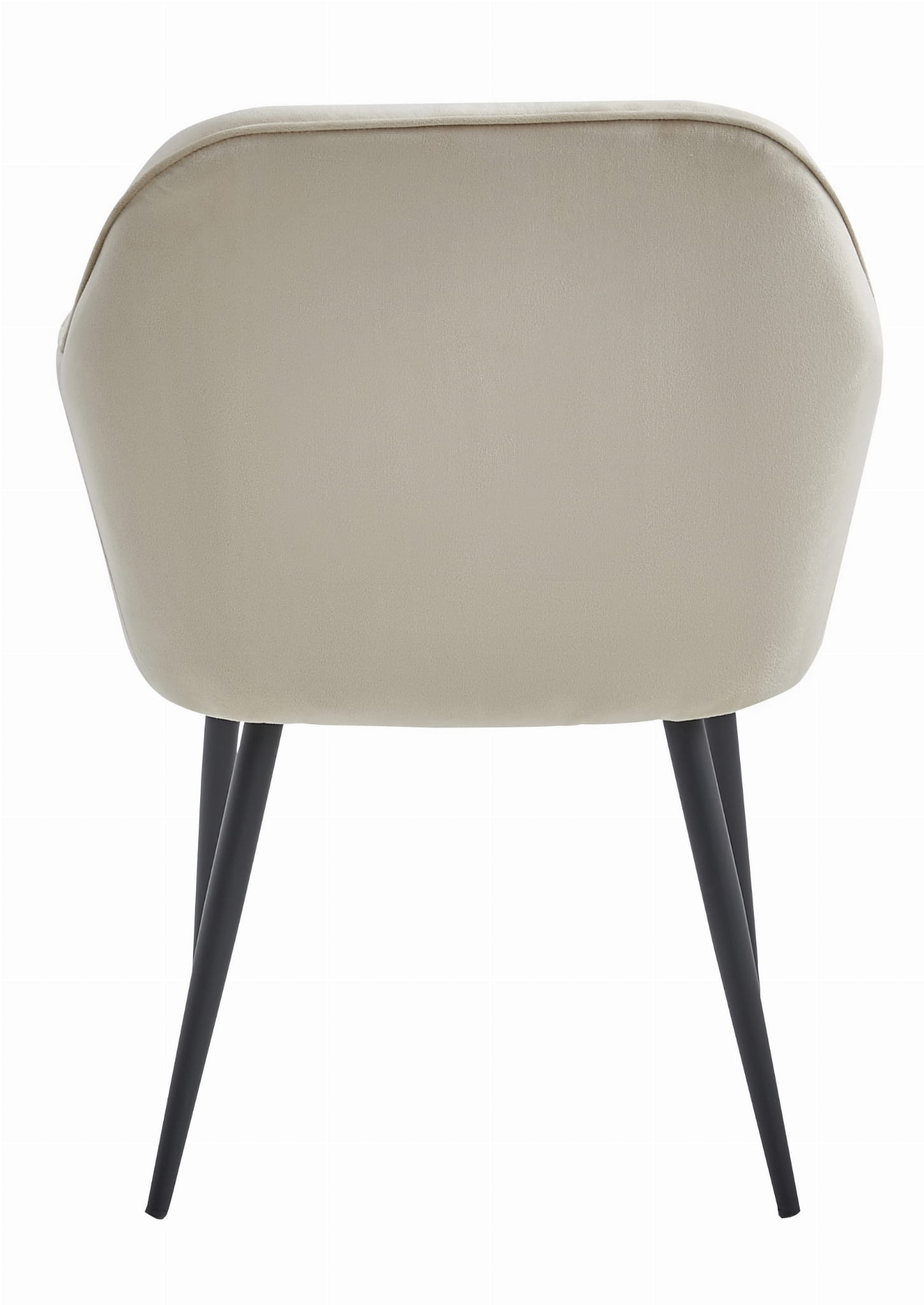 Velvet eetkamerstoel - beige - 81 x 61 x 55.5 cm - max 120 kg