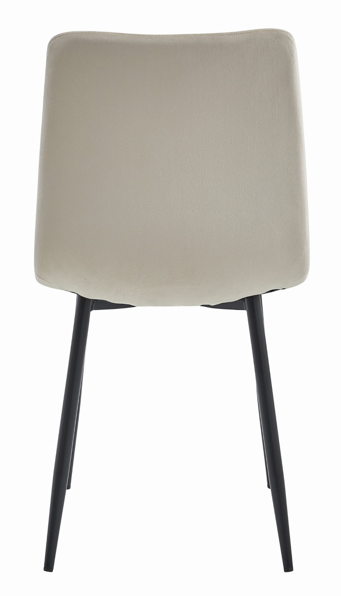 Velvet eetkamerstoel - 3 stuks - beige - 88.5 x 44 x 40 cm - zelfmontage