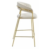 Barkruk goud - 2 stuks - fluweel - 94 x 46 x 45 cm