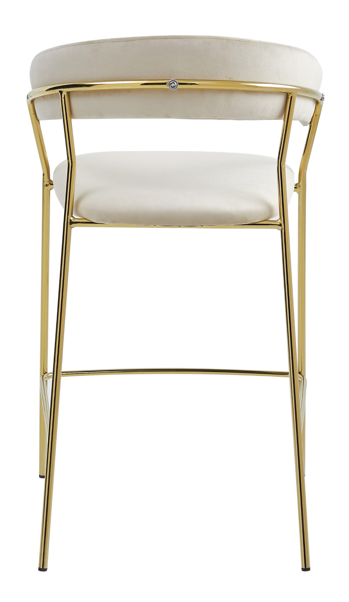 Barkruk goud - 2 stuks - fluweel - 94 x 46 x 45 cm