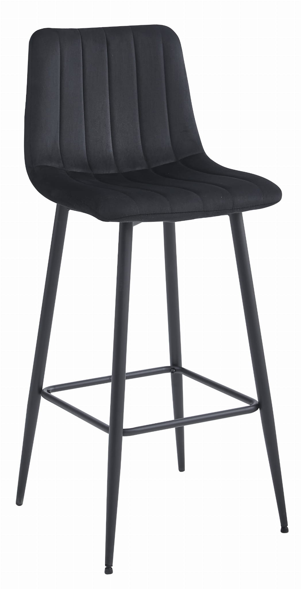 Barkruk velvet - set van 2 - zwart - 104 x 43 x 35 cm