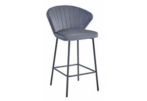 Barkruk velvet - gewatteerde zitting - stevige constructie - uniek ontwerp