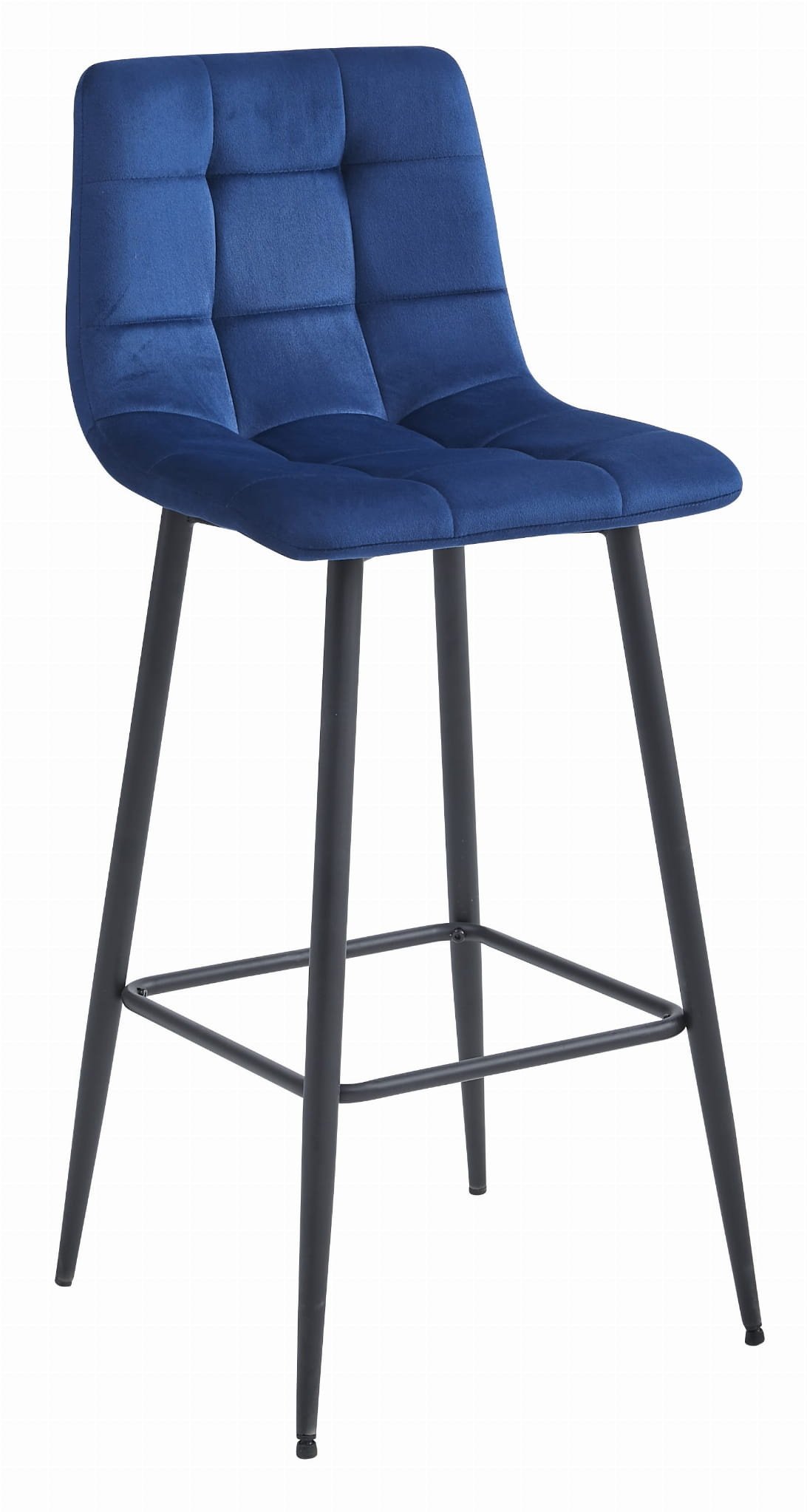 Barkrukken - marineblauw - fluweel - 104cm hoog