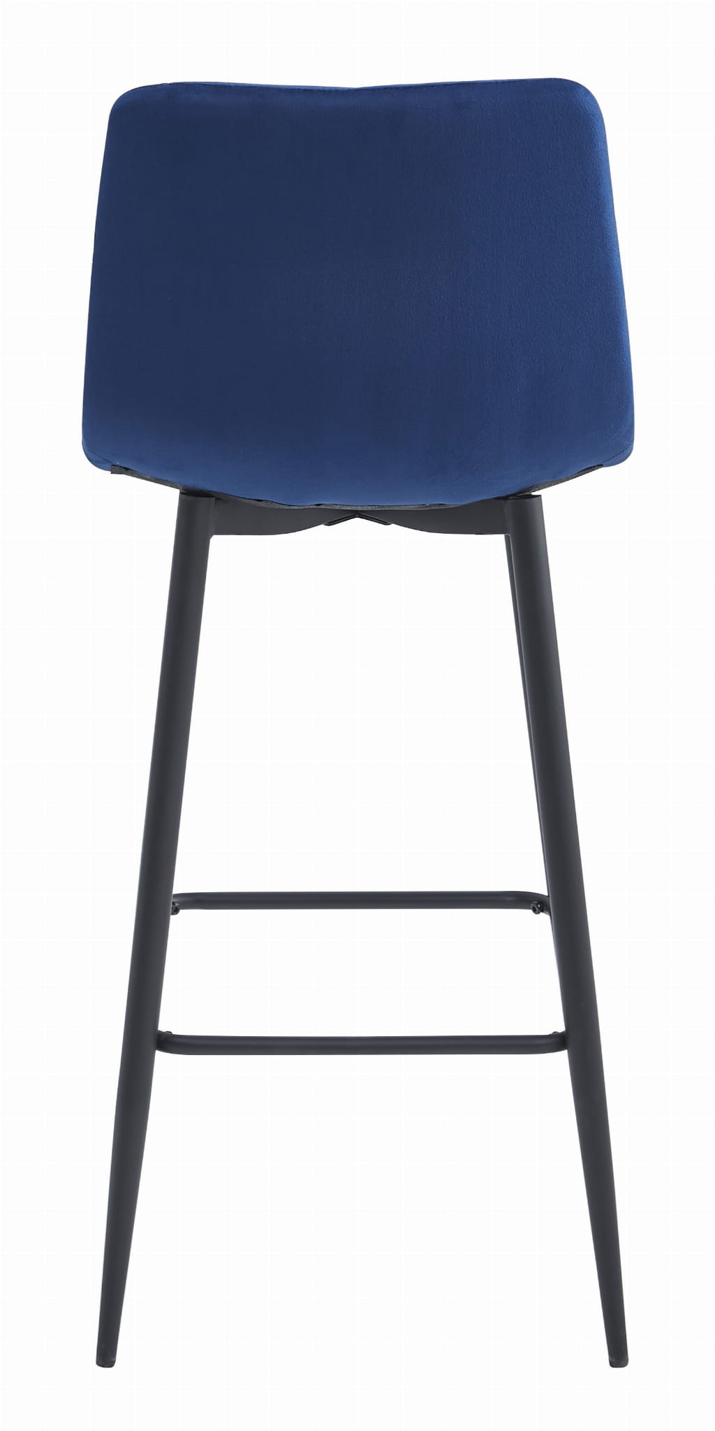 Barkruk met rugleuning - marineblauw fluweel - 104cm hoog - max. belasting 120kg