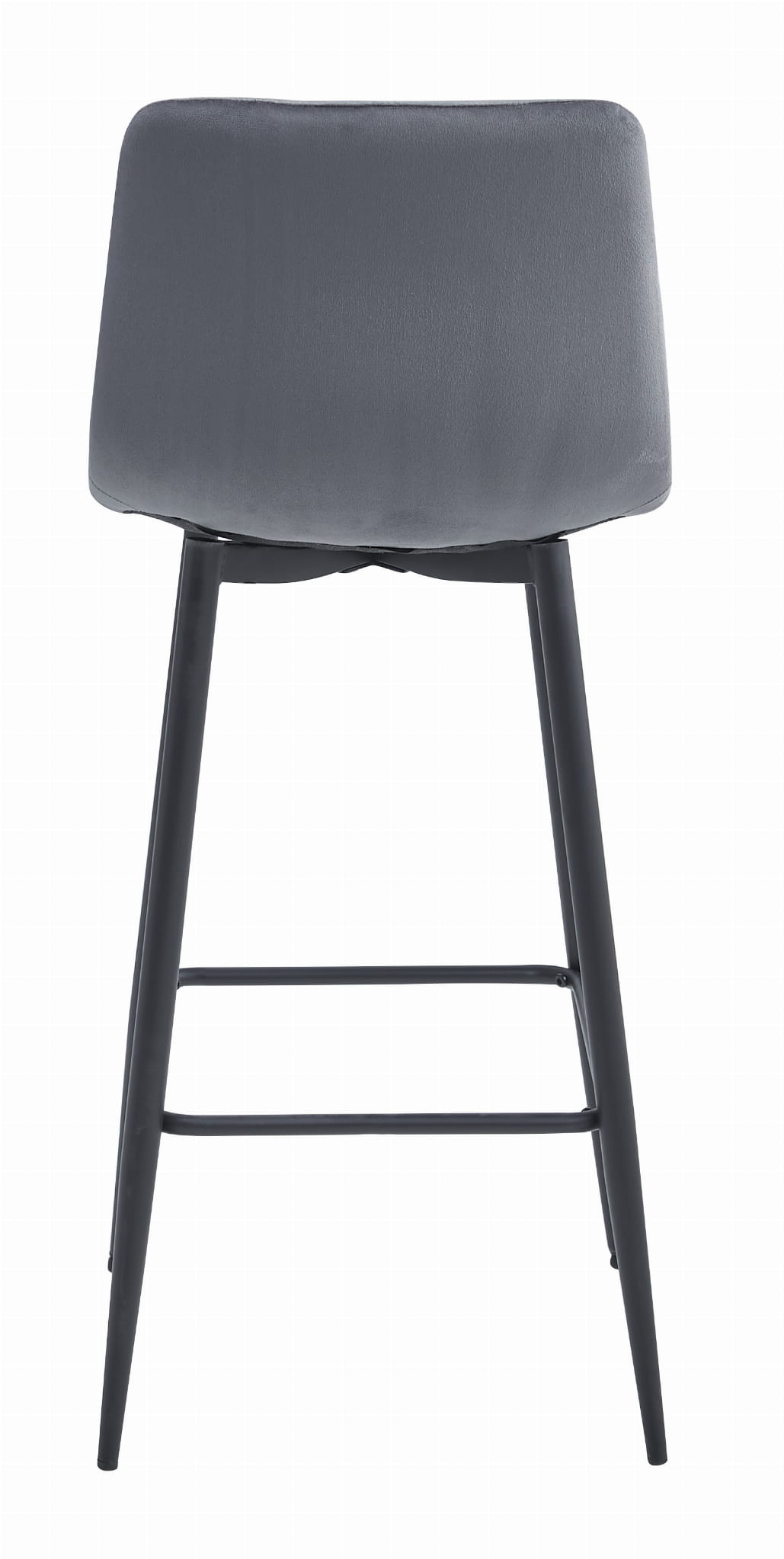 Barkruk grijs - set van 2 - fluweel - 104 cm hoogte
