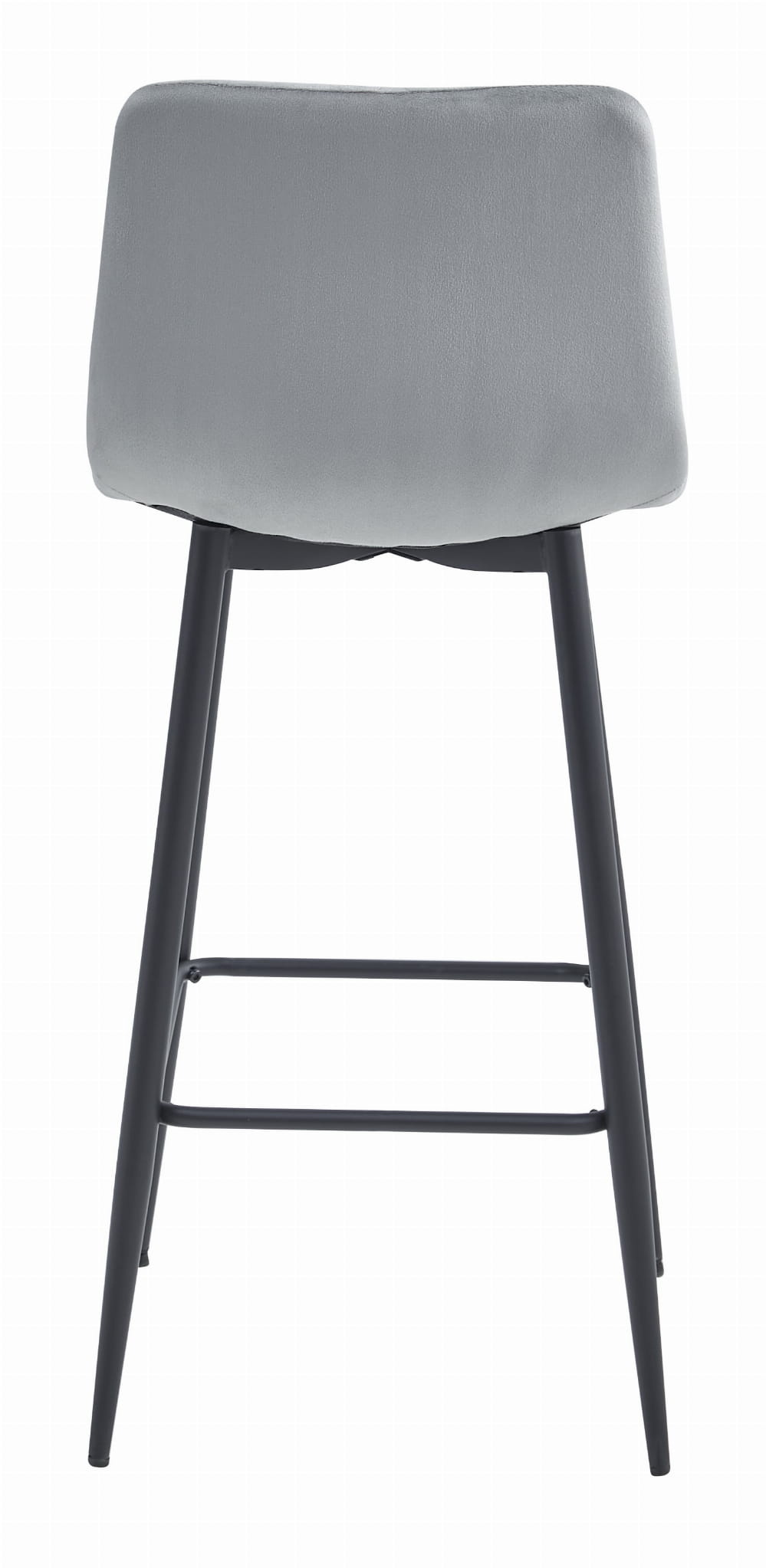 Barkruk velvet - 4 stuks - zilvergrijs - 104 x 43.5 x 32.5 cm