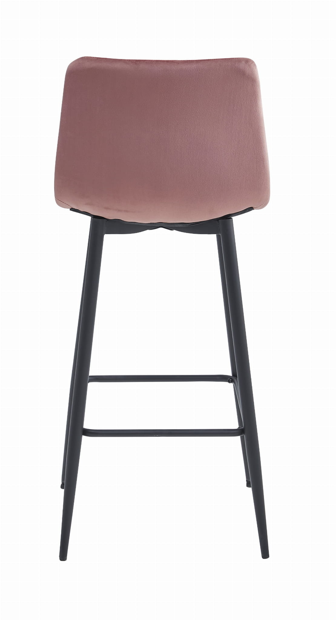 Barkruk fluweel - roze - 104cm hoog - stalen poten - Arceto