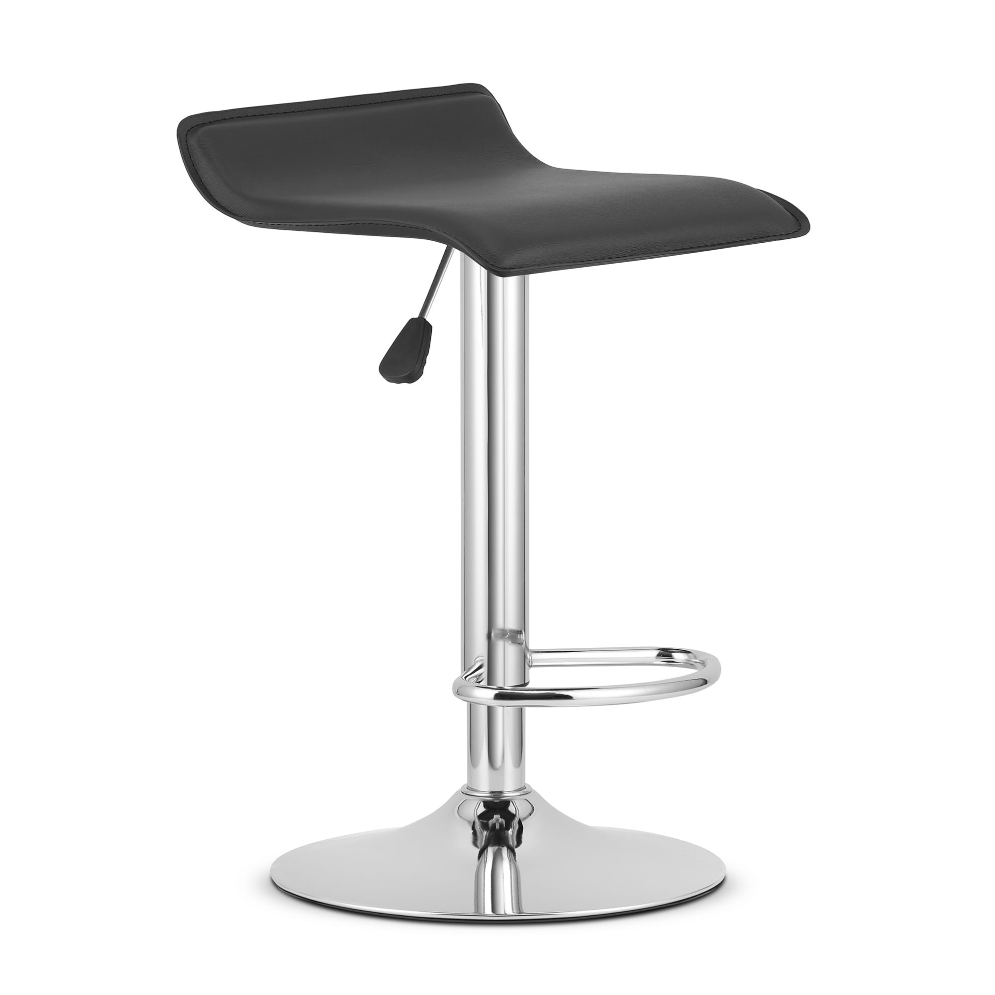 Barkruk zwart - set van 2 - 63-84cm hoogte - eco-leer