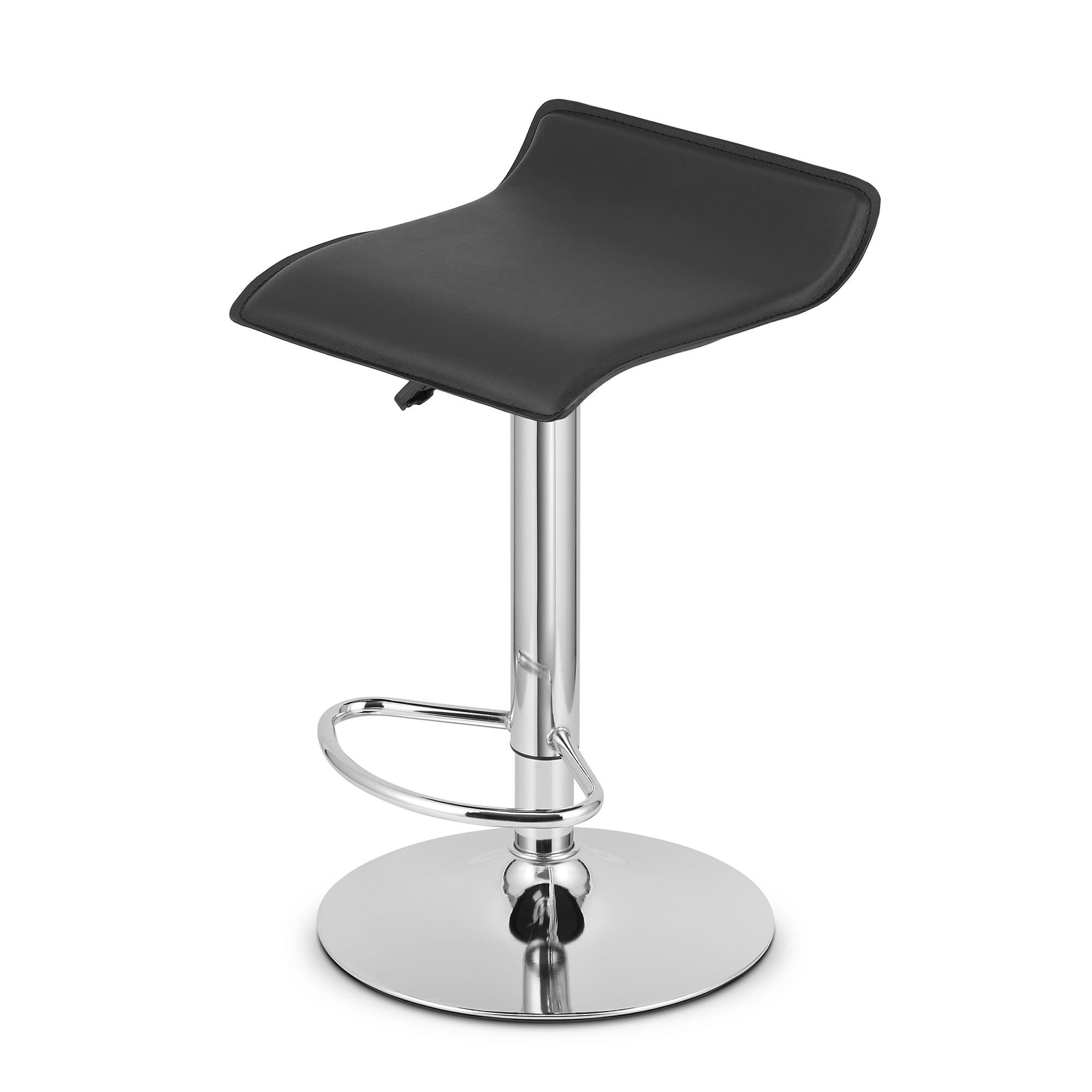 Barkruk zwart - set van 2 - 63-84cm hoogte - eco-leer