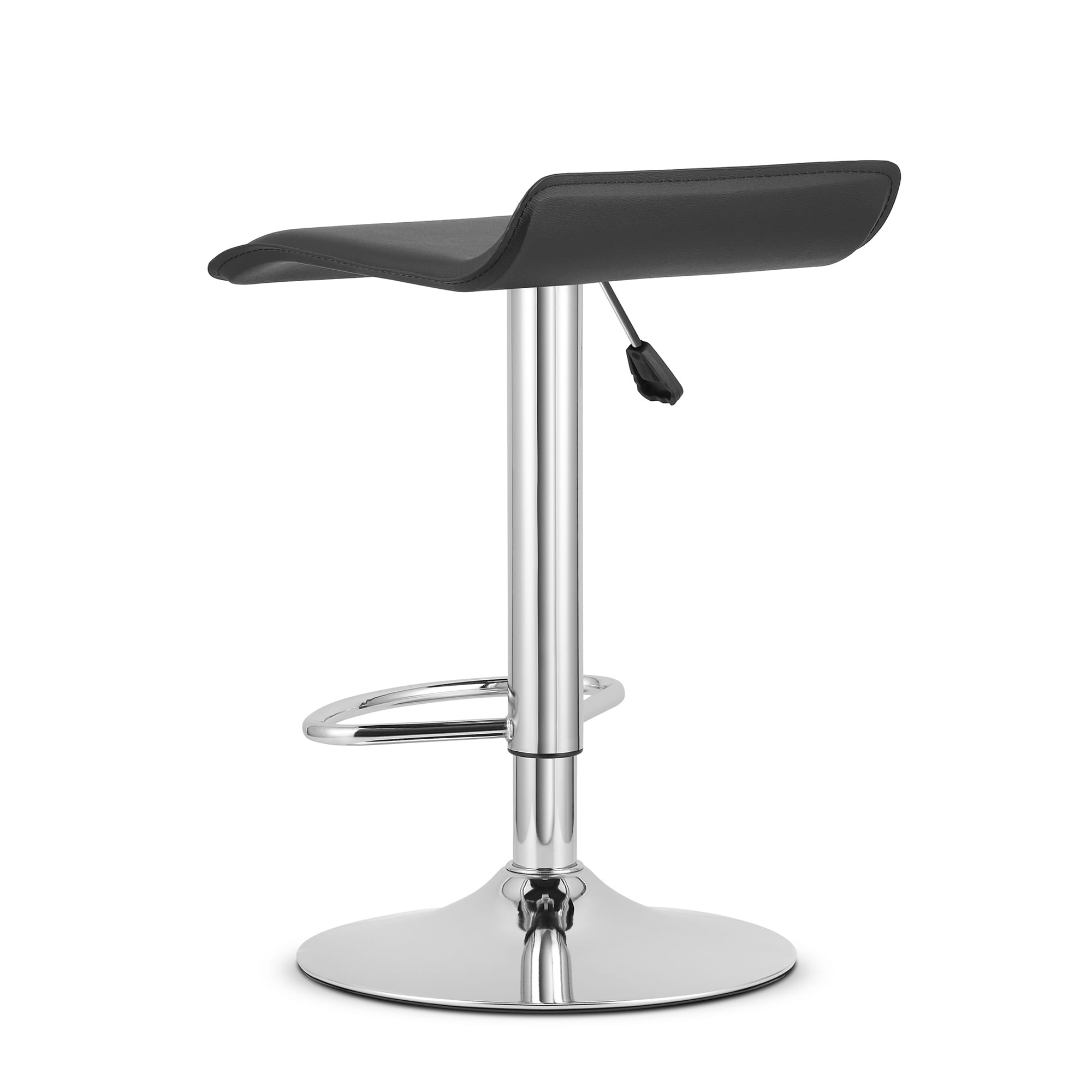 Barkruk zwart - set van 2 - 63-84cm hoogte - eco-leer