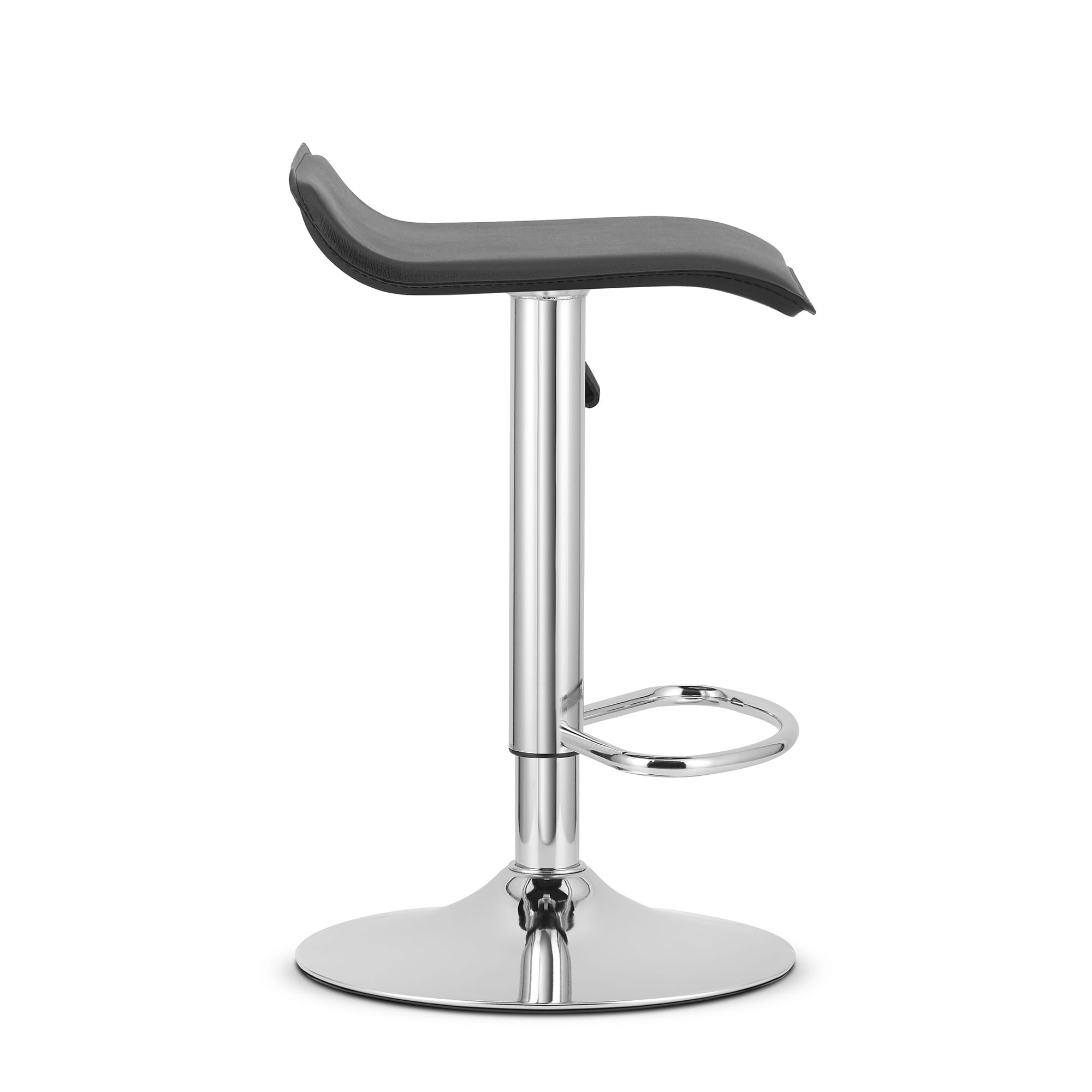 Barkruk zwart - set van 2 - 63-84cm hoogte - eco-leer