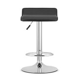 Barkruk zwart - set van 2 - 63-84cm hoogte - eco-leer