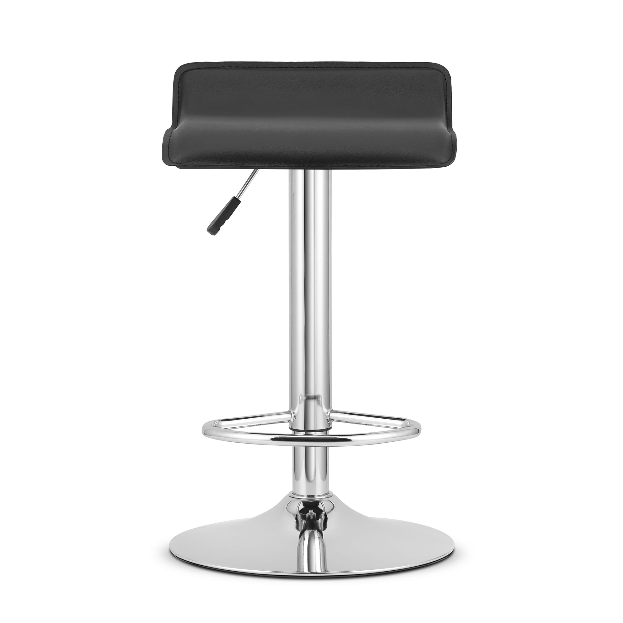 Barkruk zwart - set van 2 - 63-84cm hoogte - eco-leer