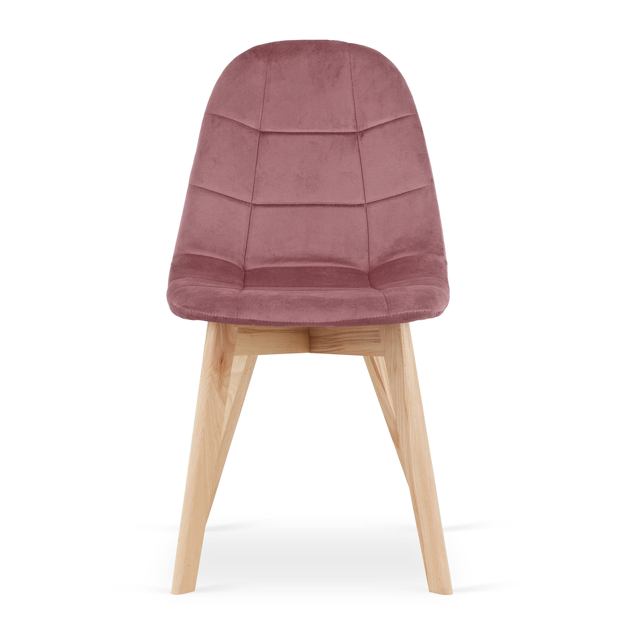 Velvet eetkamerstoel - 4 stuks - donkerroze - 81,5 cm hoog