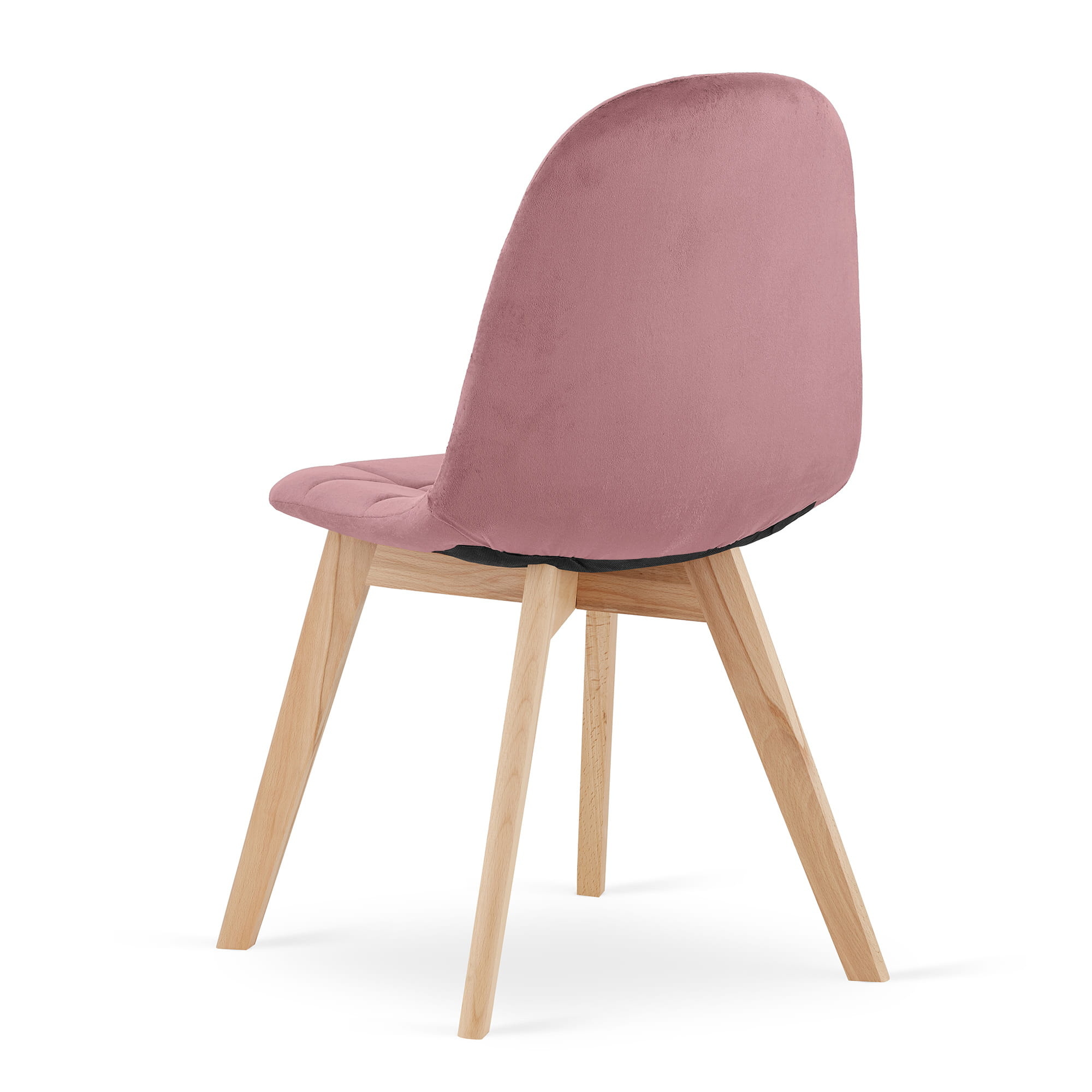 Velvet eetkamerstoel - 4 stuks - donkerroze - 81,5 cm hoog