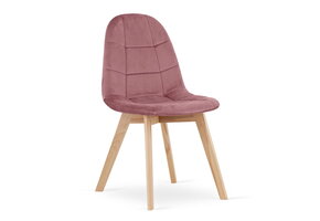 Velvet eetkamerstoel - donkerroze - beukenhout - 81,5 x 44,5 x 54 cm