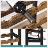 Houten wijnrek - rustiek bruin - 24 flessen - 66 x 30 x 100 cm