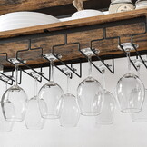 Houten wijnrek - rustiek bruin - 24 flessen - 66 x 30 x 100 cm