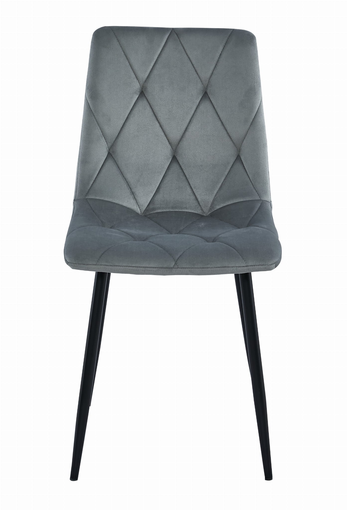 Velvet eetkamerstoel - 4 stuks - zilvergrijs - 88.5 x 44 x 40 cm