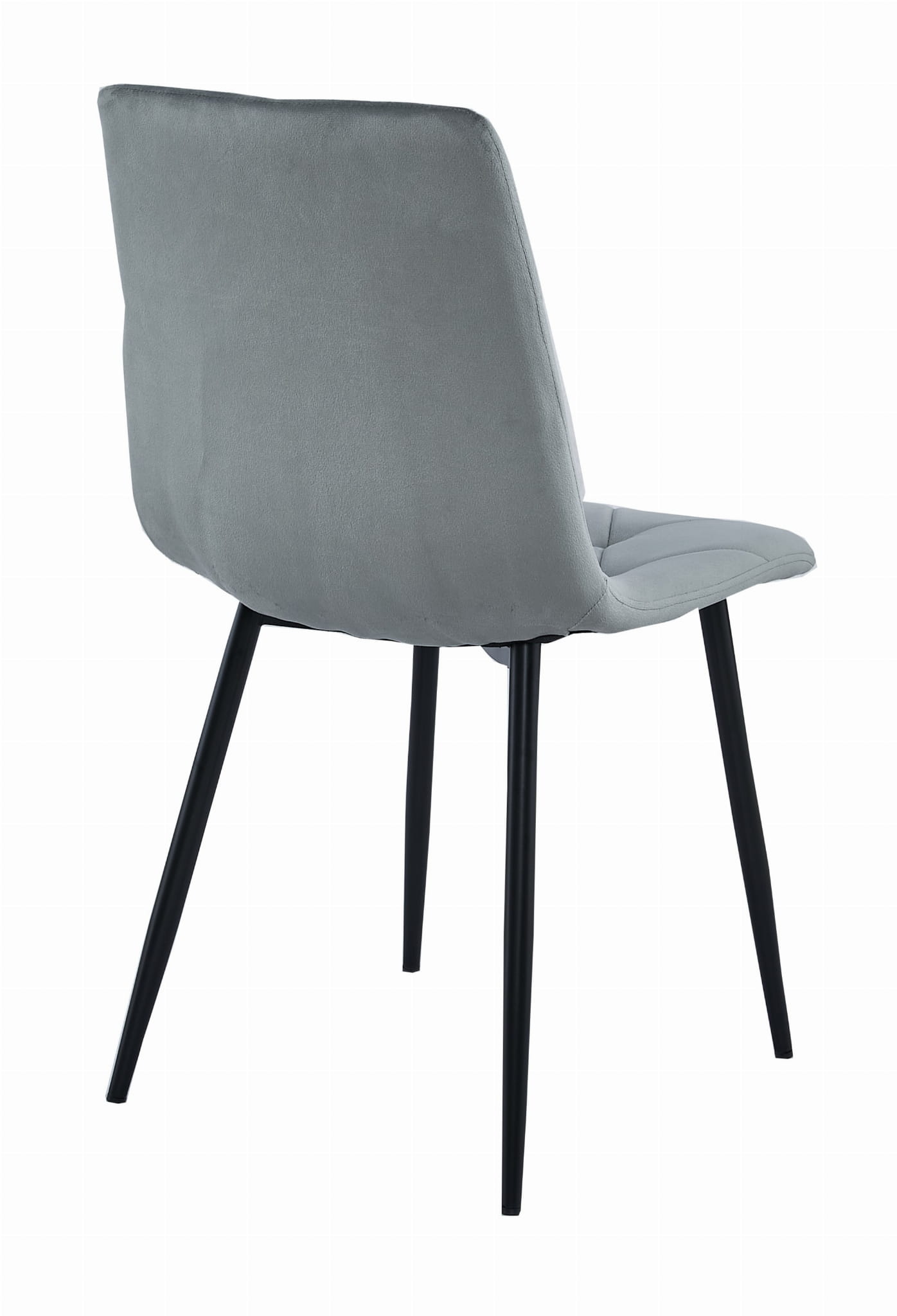 Velvet eetkamerstoel - 4 stuks - zilvergrijs - 88.5 x 44 x 40 cm