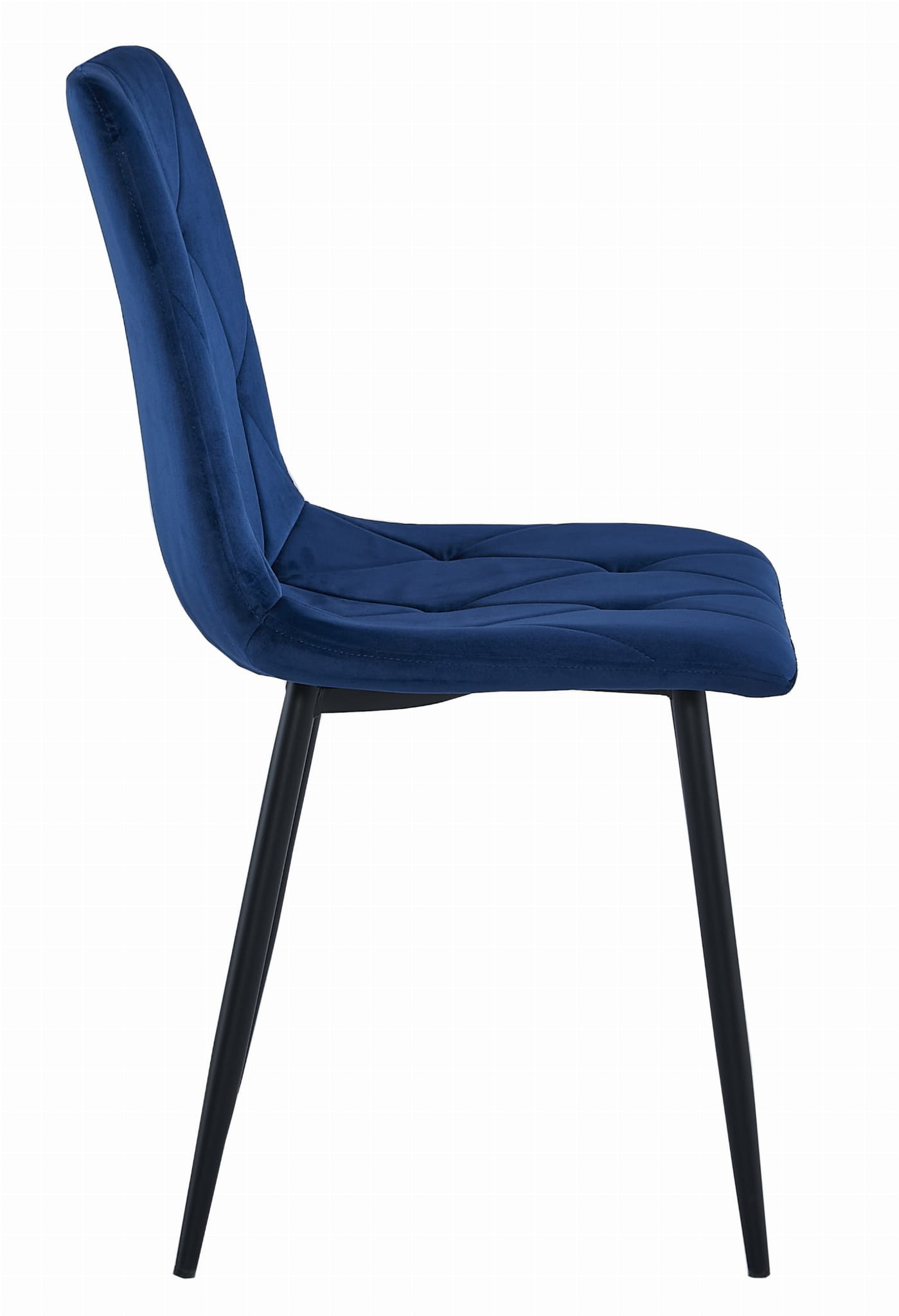 Velvet eetkamerstoel - marineblauw - 88.5 x 44 x 40 cm - zelfmontage