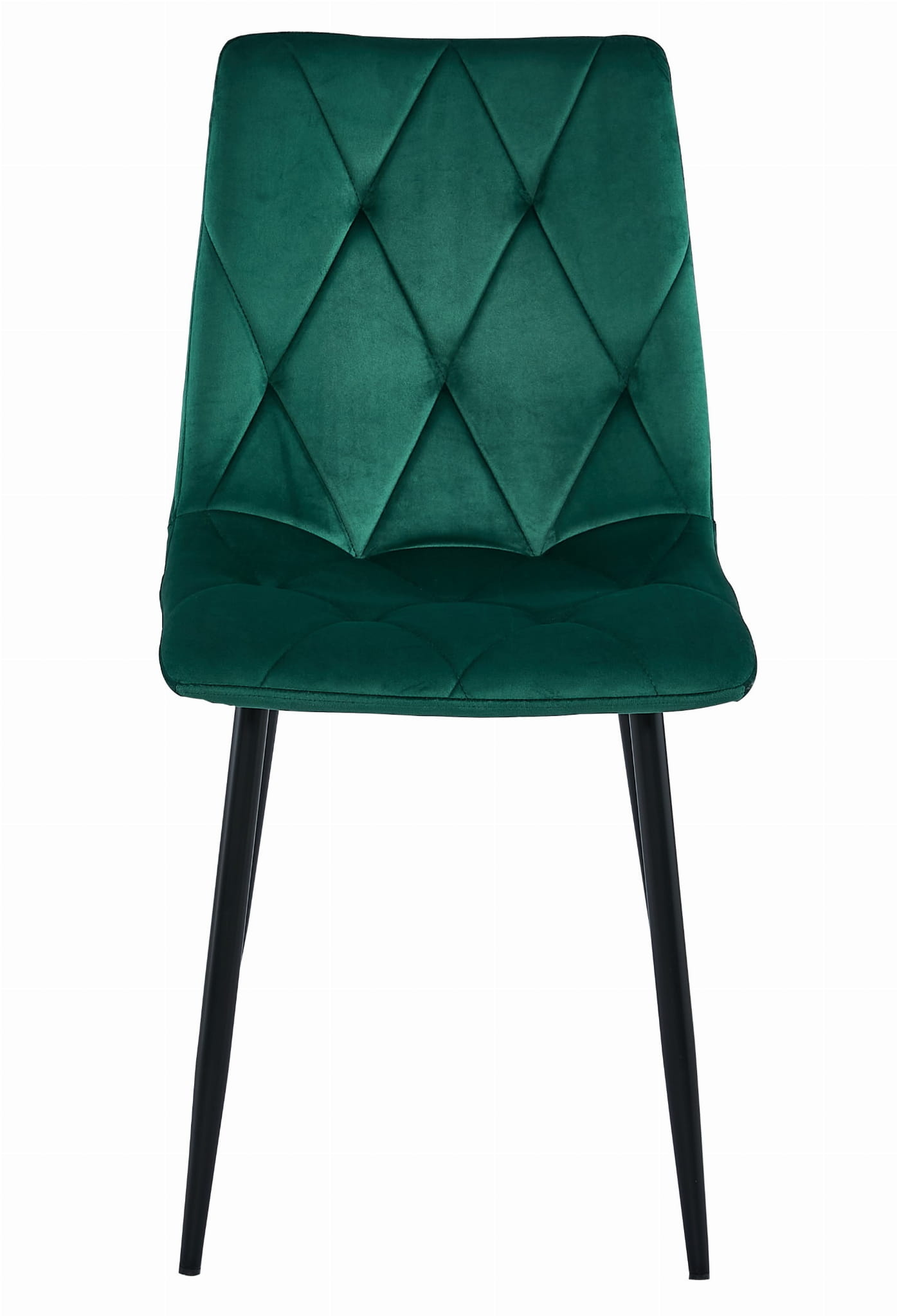 Velvet eetkamerstoel - 2 stuks - groen - 88.5 x 44 x 40 cm