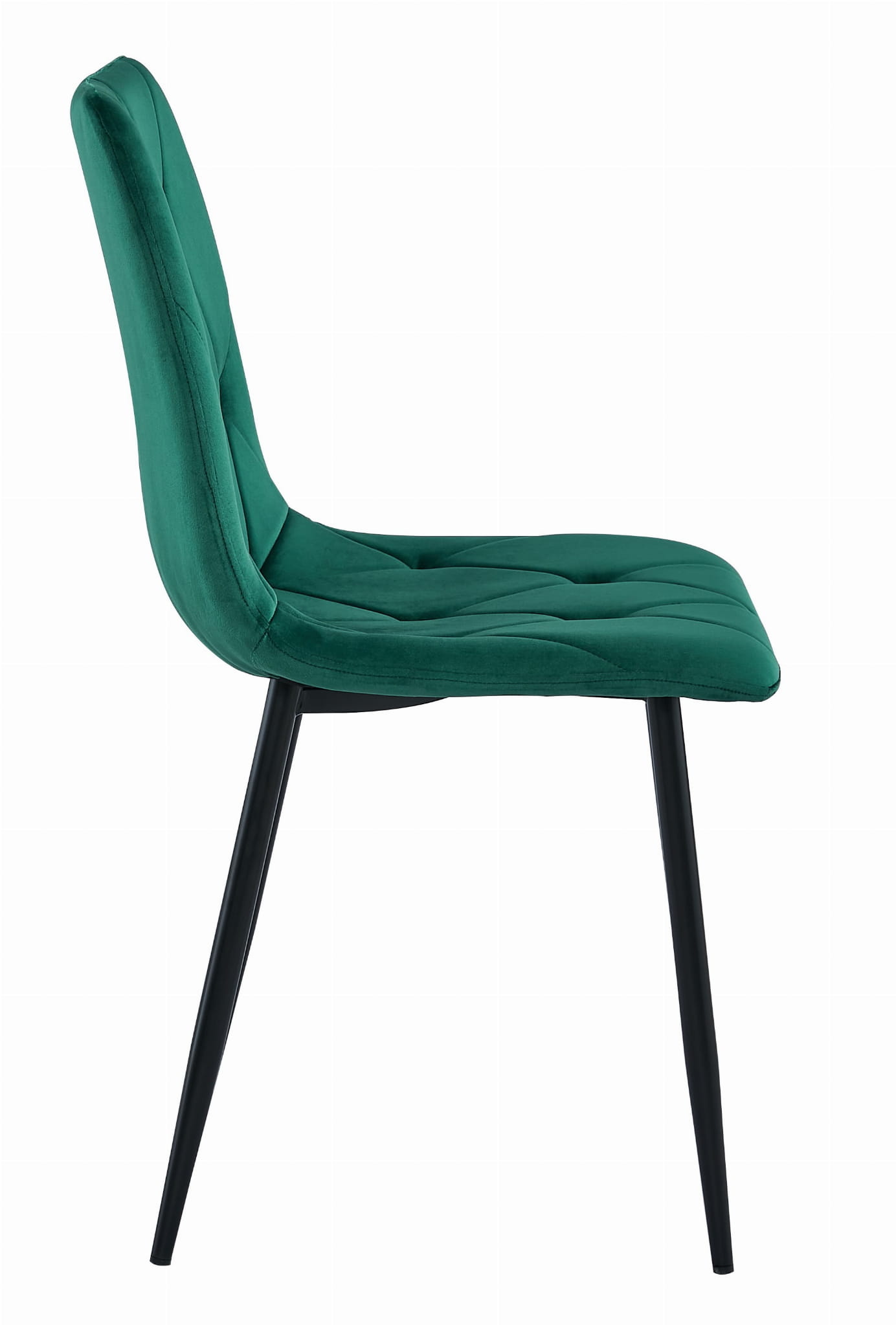 Velvet eetkamerstoel - 2 stuks - groen - 88.5 x 44 x 40 cm
