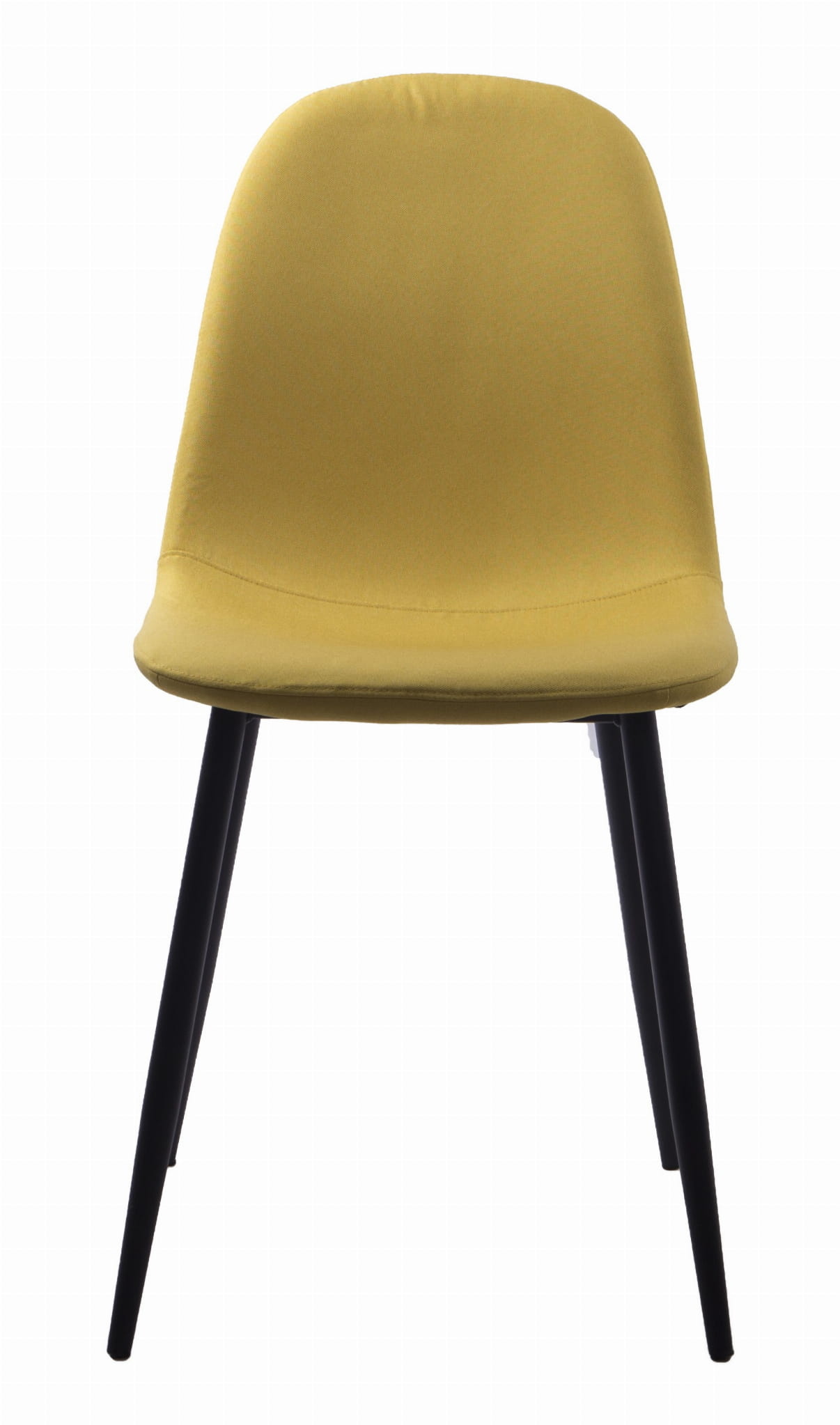 Eetkamerstoel geel - stof en metaal - 87 cm hoog - zelfmontage