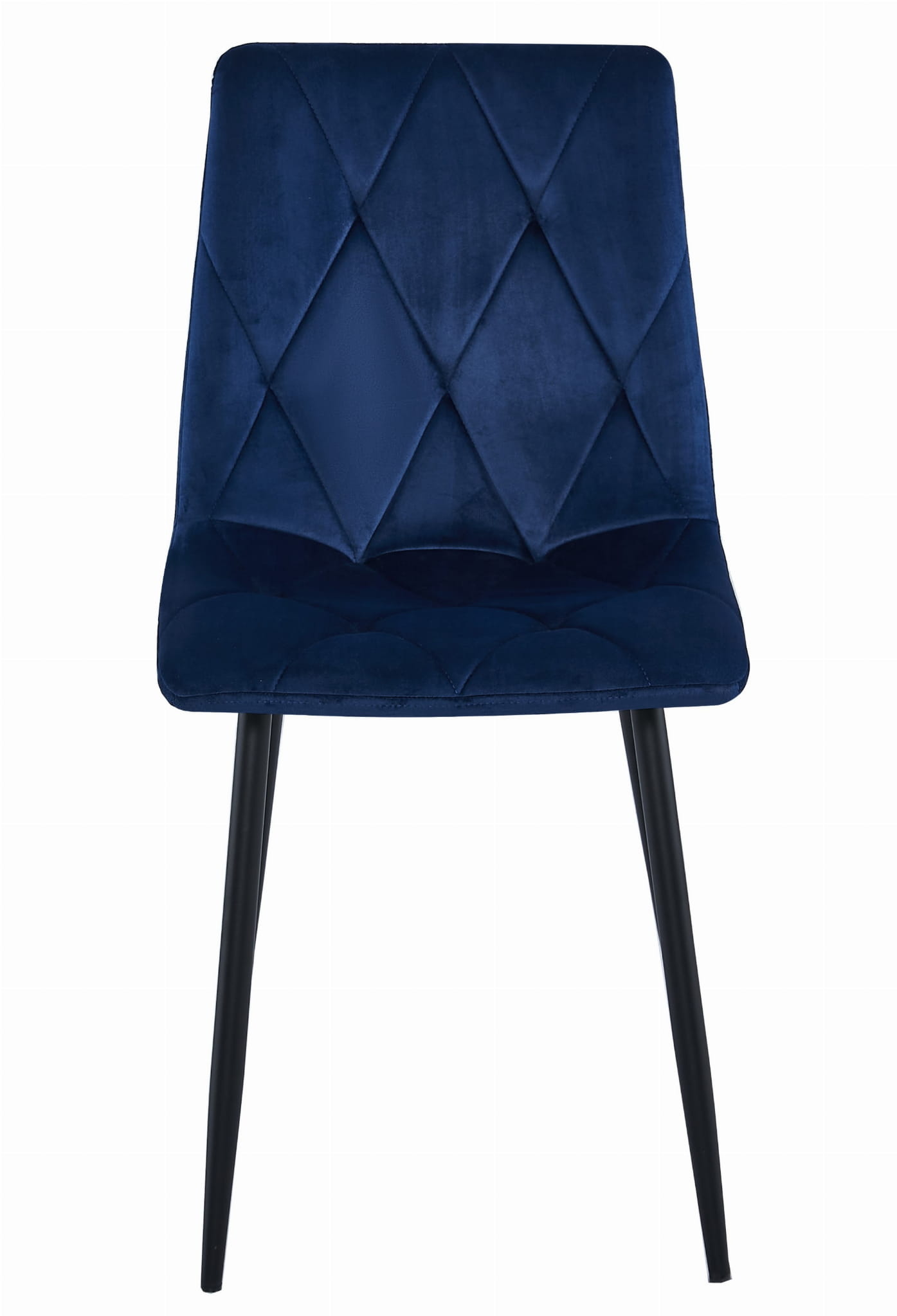 Velvet eetkamerstoel - 3 stuks - marineblauw - 88.5 x 44 x 40 cm