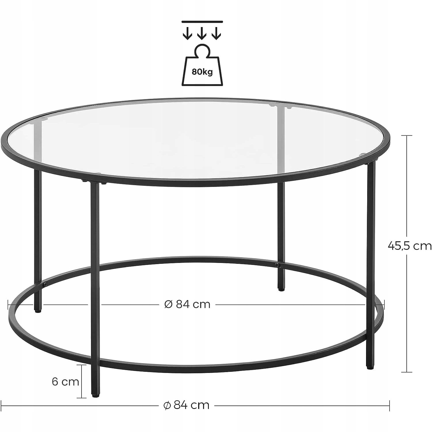 Draadloze tafellamp - zwart - 16.5 x 16.5 x 26 cm - LED
